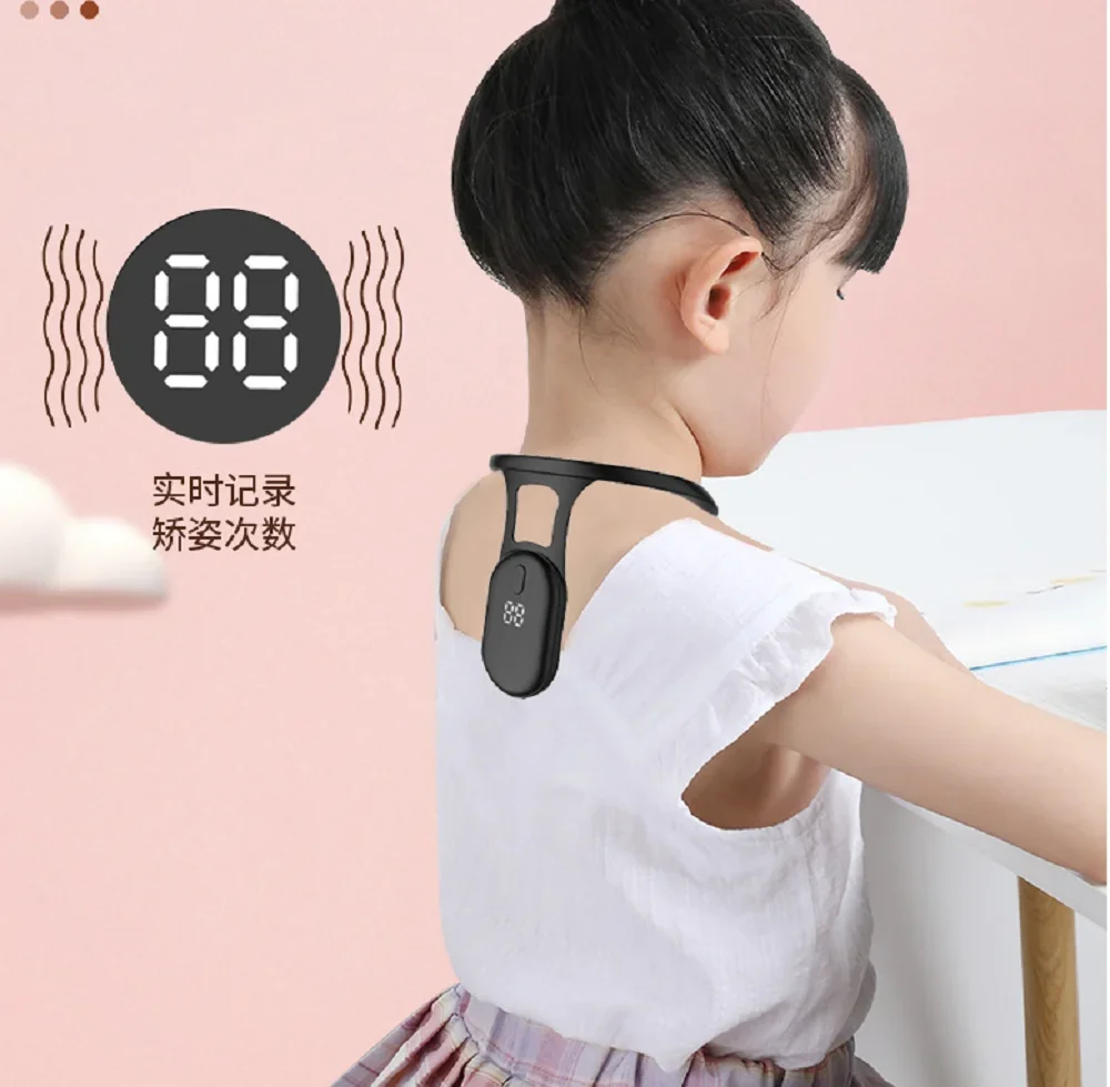 Smart Posture Sensor - スマート姿勢コレクター Miicro 振動姿勢トレーニングリマインダーセンサー背中の姿勢首こぶコレクター大人子供用