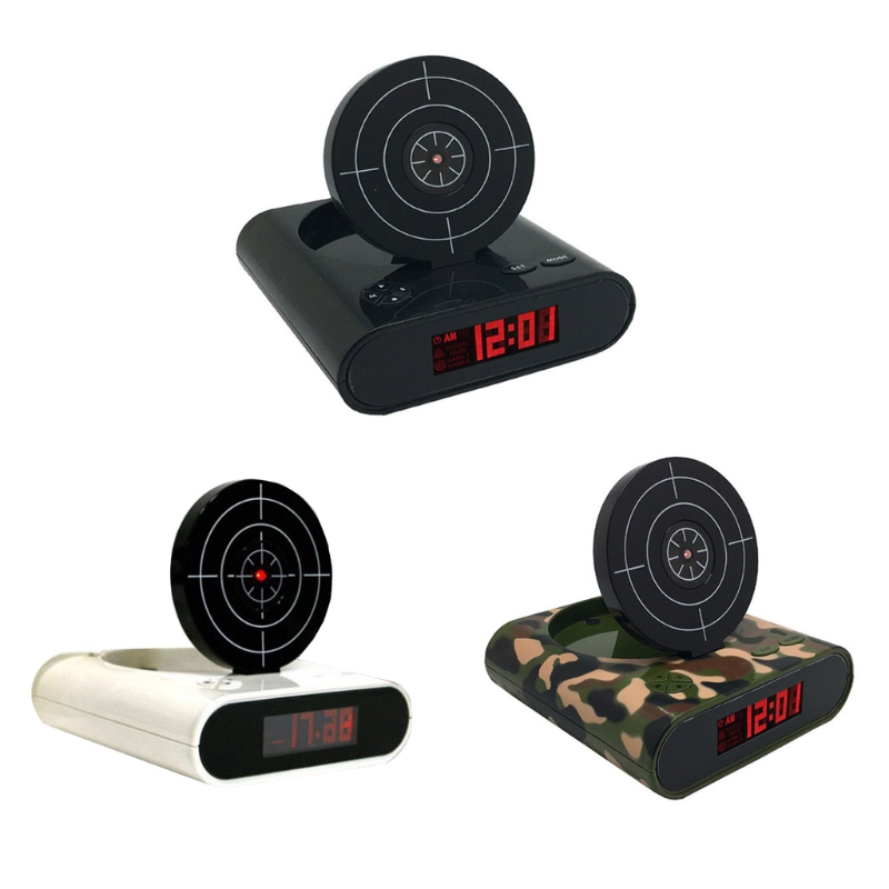 Electronics Home Gadgets - ニュース2021エレクトロニクスデスク時計デジタル目覚ましターゲット-レーザー撮影子供のためのアラーム時計テーブル覚醒