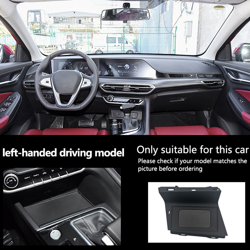 Wireless Phone Charger Pad - 車のワイヤレス充電器長安逸動 2019-2020 センターコンソールスマート Q-I/磁気バージョンオンボード高速充電パッド電話ホルダー
