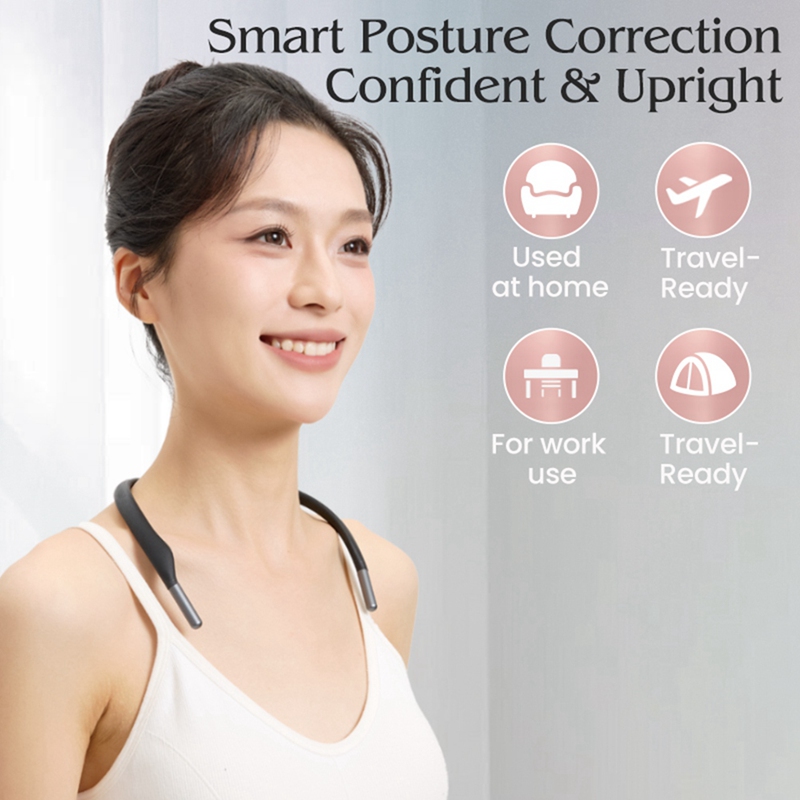Smart Posture Sensor - スマート姿勢矯正器 マイクロ振動姿勢トレーニングリマインダーセンサー 背中姿勢 首の猫背矯正器