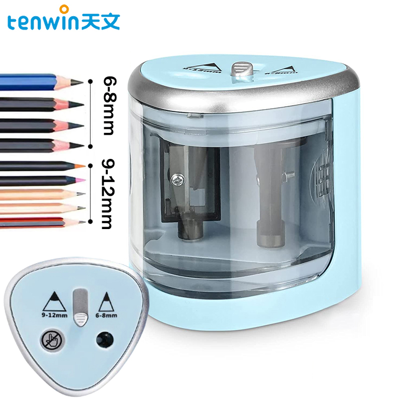 Electronics Home Gadgets - Tenwin 新 2 穴電動自動鉛筆削りスイッチ鉛筆削りホームオフィス学用品文具アート