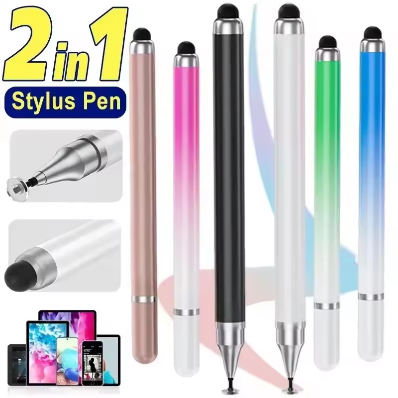 Mobile Electronics Gadgets - タブレット、モバイル、Android、IOSフォン、iPad用2in1ユニバーサルスタイラスペン、描画タブレットペン、静電容量式タッチスクリーンペン