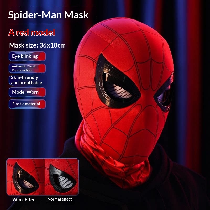 スパイダーマン ヘッドギア 可動式の目 クールなコスプレアク - Electronic Gift のレビューと価格