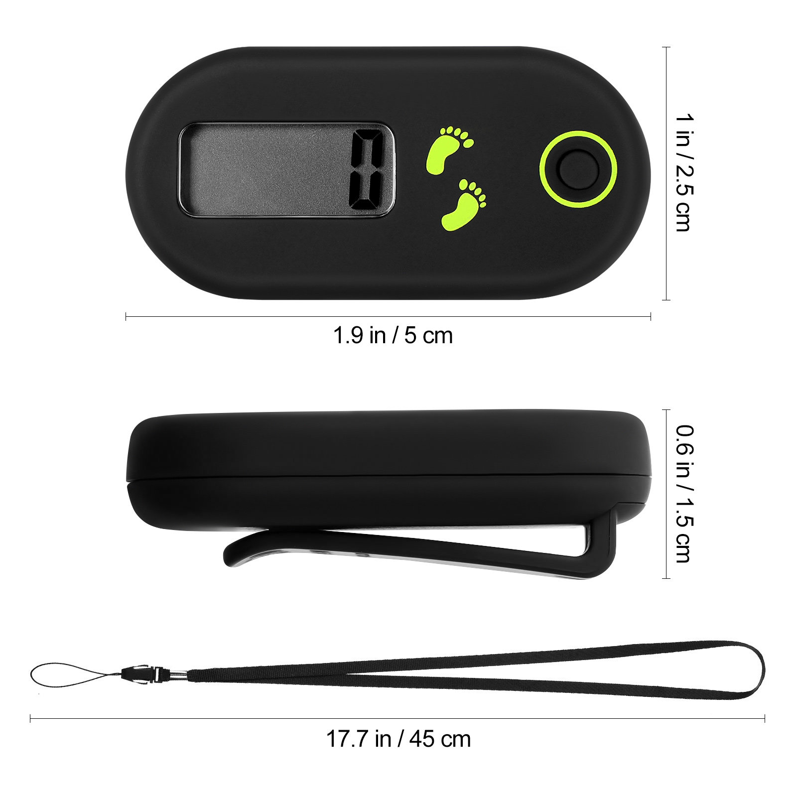 電子歩数計 ポータブル歩数計 ミニウォーキング歩数計 歩数カ - Electronics Home Gadgets のレビューと価格