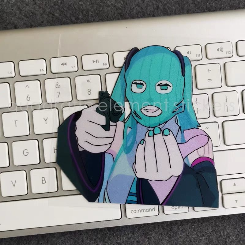 ミクオートバイステッカー防水電気自動車漫画オニオン美少女面白 - Electronic Gift のレビューと価格