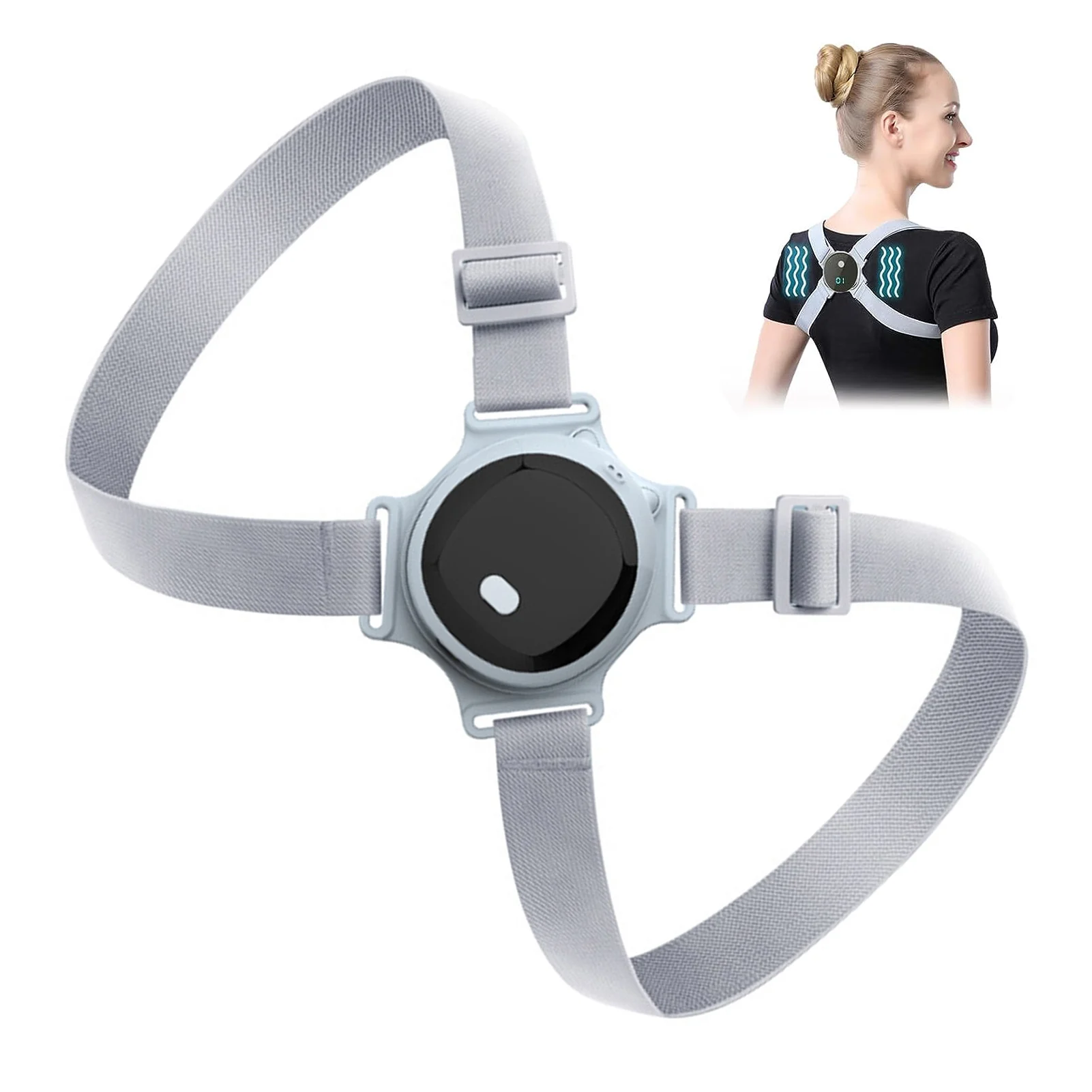 スマート電気姿勢コレクターバックブレースサポートベルトUSB - Smart Posture Sensor のレビューと価格