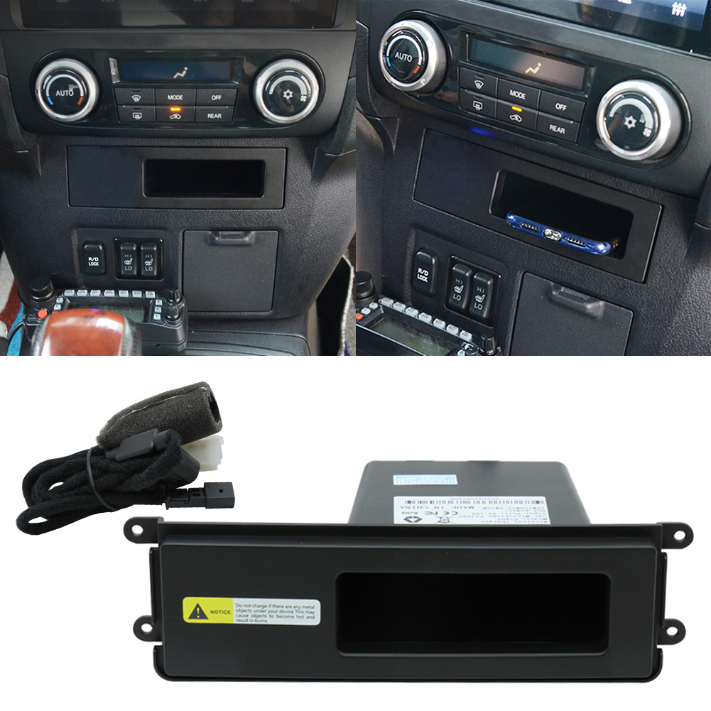 車のワイヤレス充電器電話高速充電パッド三菱パジェロ 2017 - Wireless Phone Charger Pad のレビューと価格