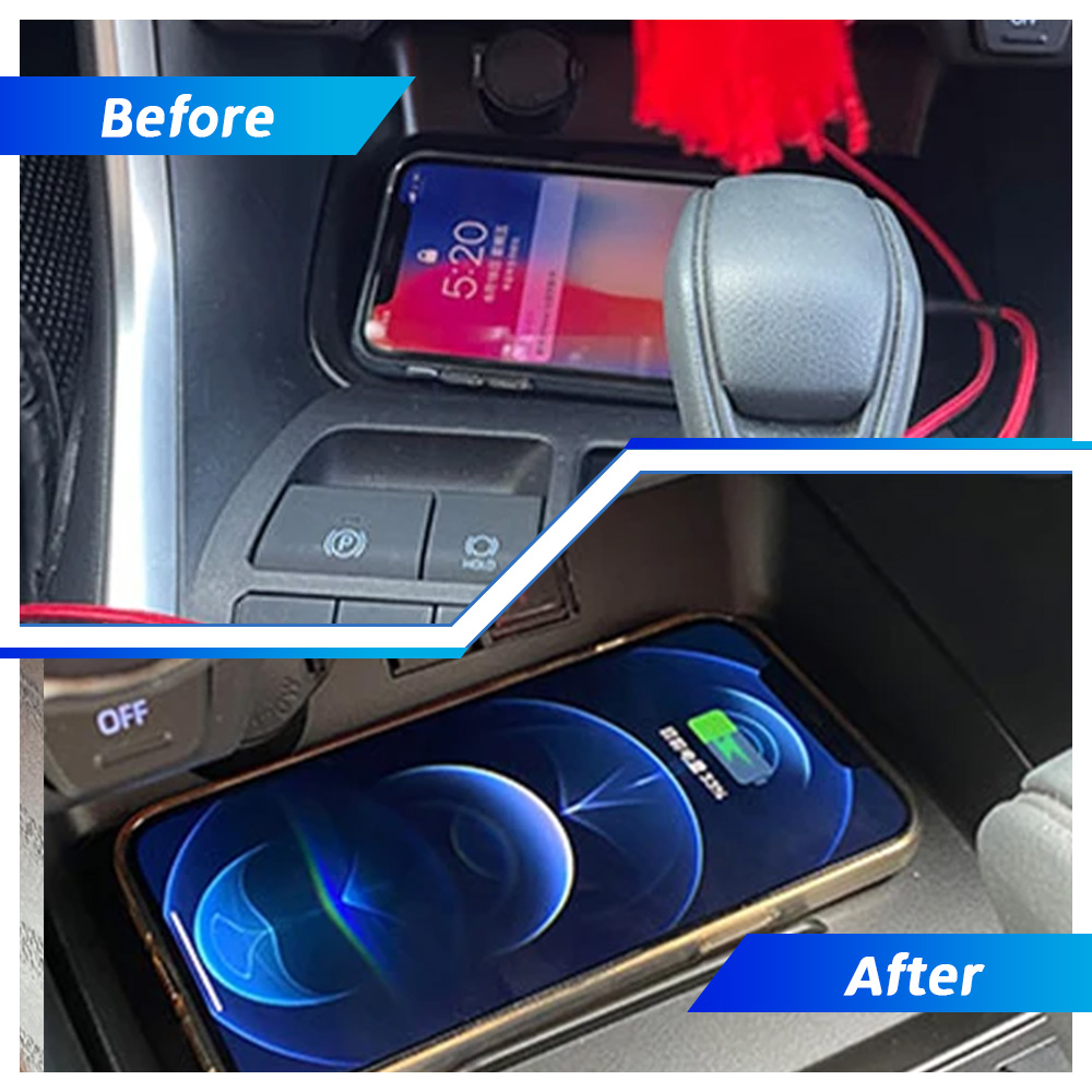 トヨタRAV4 15Wワイヤレス充電器 車載スマホホルダーパ - Wireless Phone Charger Pad のレビューと価格