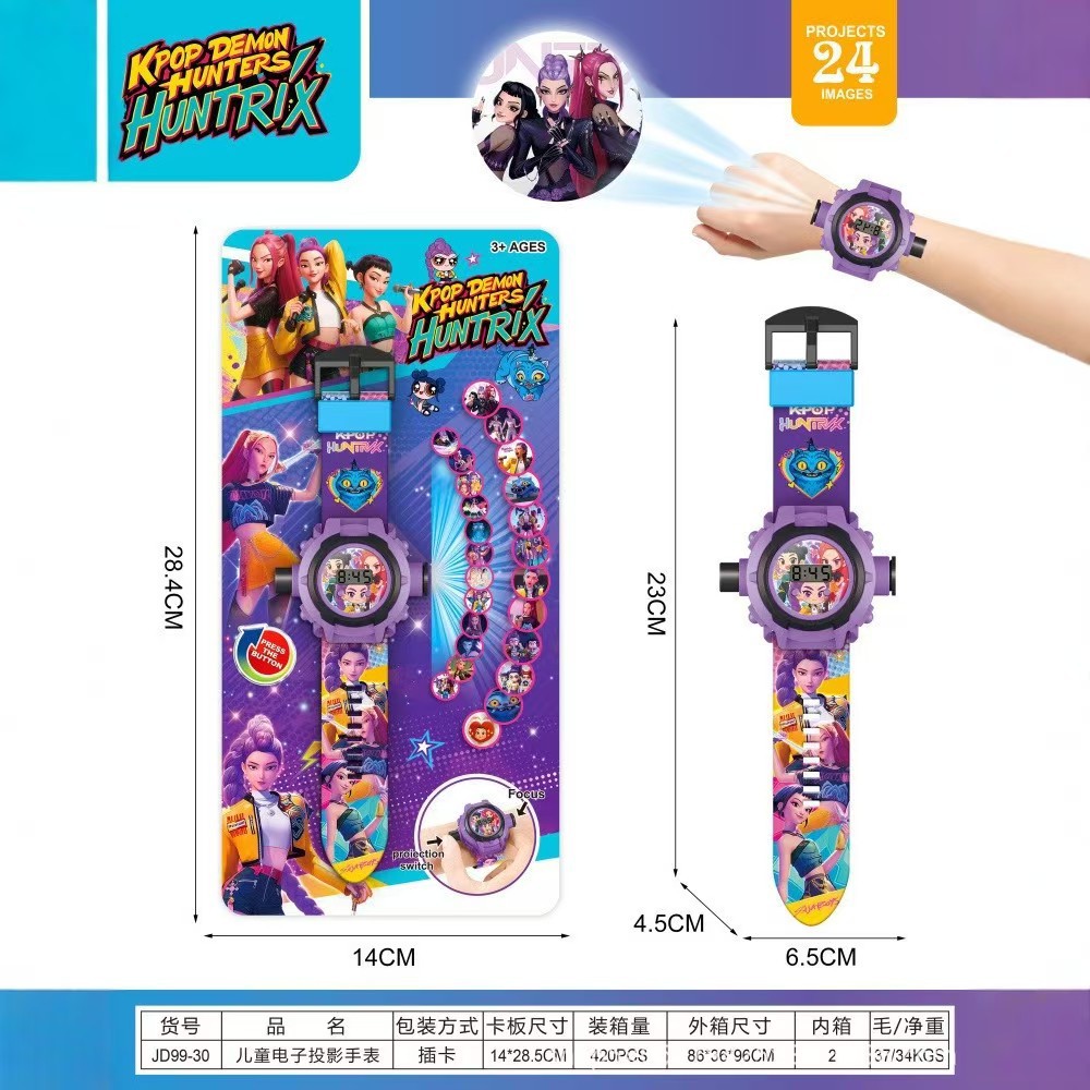 カートゥーンキッズプロジェクションウォッチ 24種類の画像  - Electronic Gift のレビューと価格