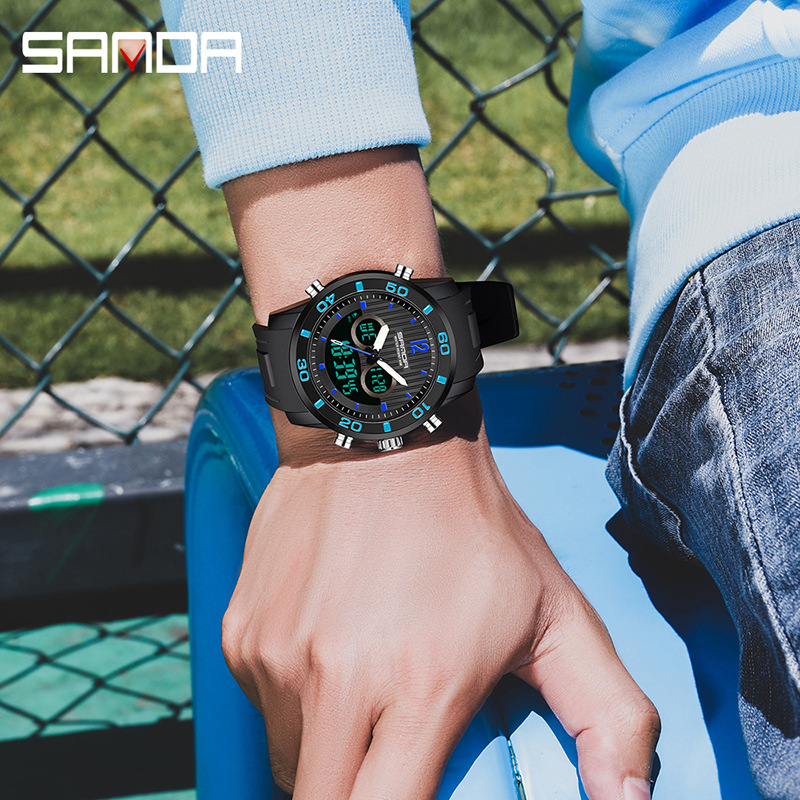 SANDA 電子時計メンズスポーツとレジャー多機能時計学生防 - Electronic Gift のレビューと価格
