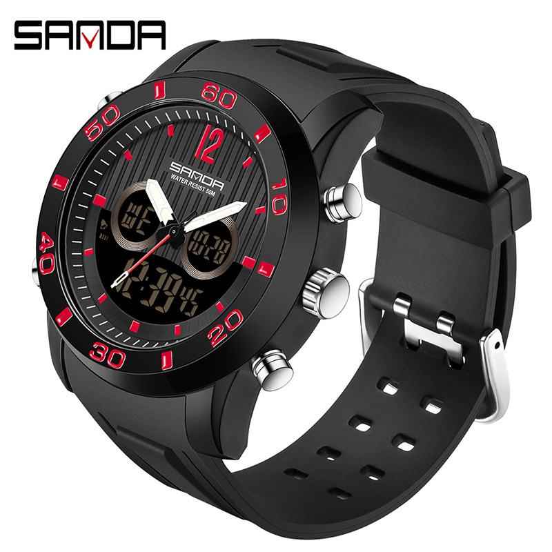 SANDA 電子時計メンズスポーツとレジャー多機能時計学生防 - Electronic Gift のレビューと価格