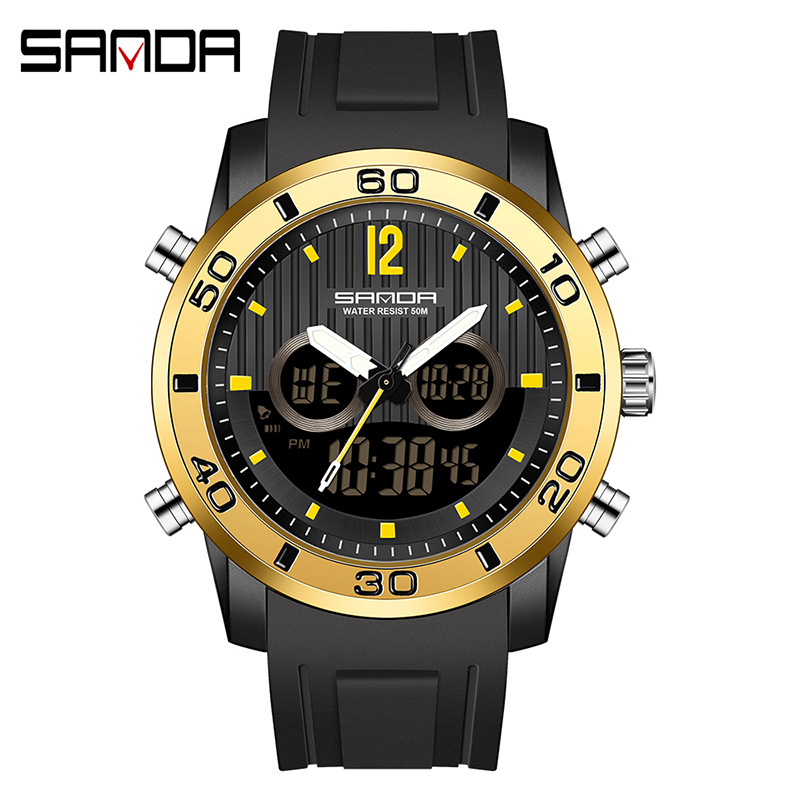 SANDA 電子時計メンズスポーツとレジャー多機能時計学生防 - Electronic Gift のレビューと価格